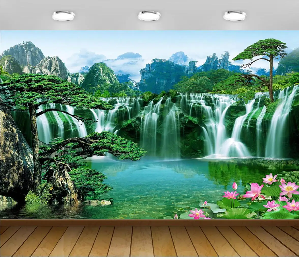 

beibehang custom Mural Wallpaper 3D Landscape Wall Painting wallpapers for Living Room Sofa Bedroom Study wall paper Home Decor