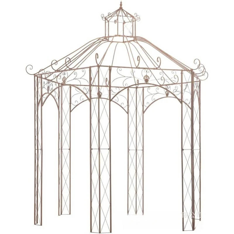 Simple wrought iron arch European plant climbing frame climbing frame decorative bird cage gazebo garden arch