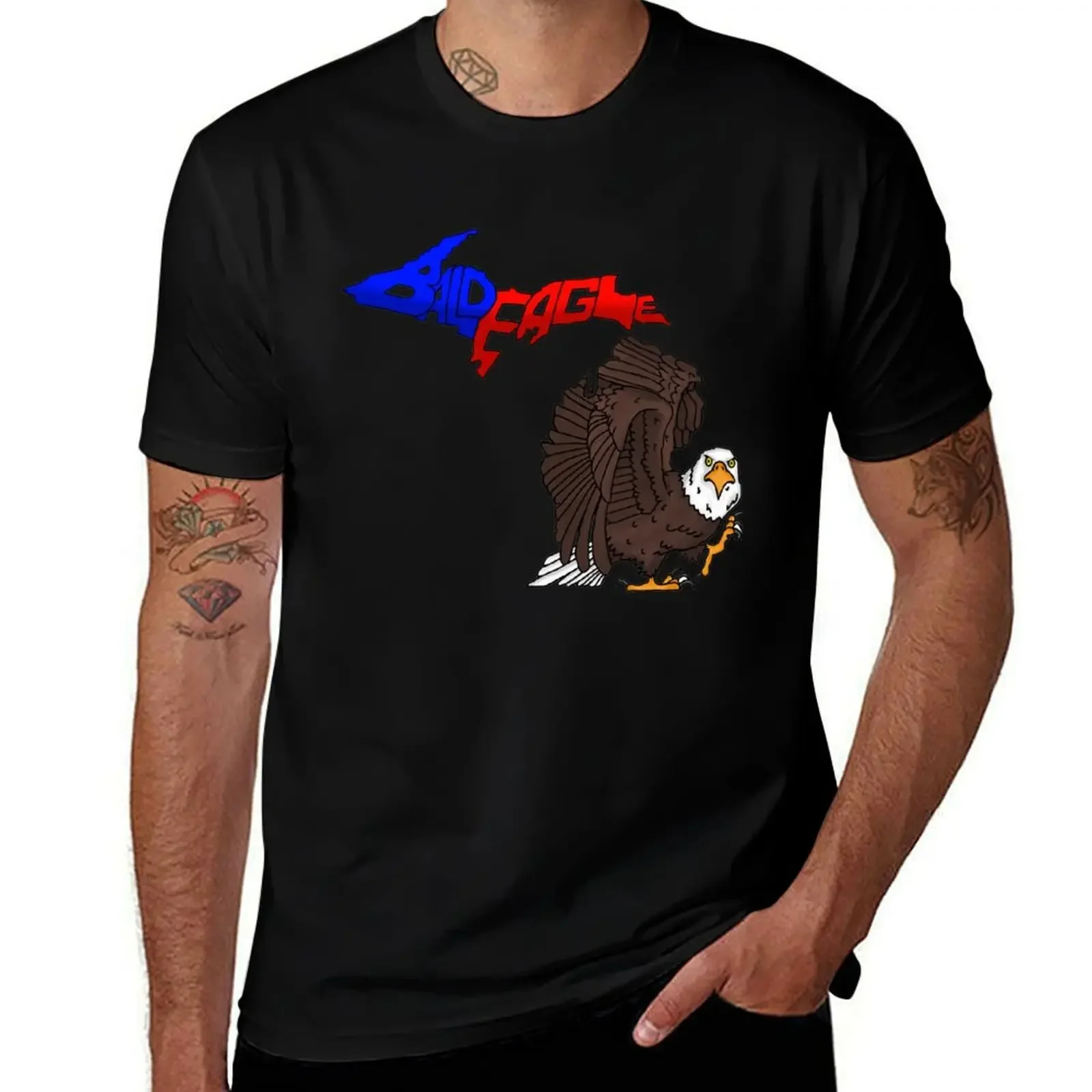 

Michigan Bald Eagle T-Shirt basketball graphic tees essential t shirt quick drying mens graphic t-shirts funny