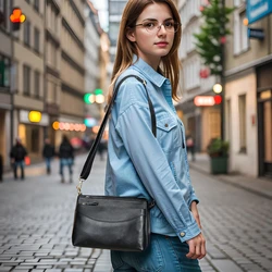 Retro Large Capacity Handbag Women's Bag Ladies' Commuting Genuine Leather Shoulder Bag Casual Lightweight Crossbody Tote Bag