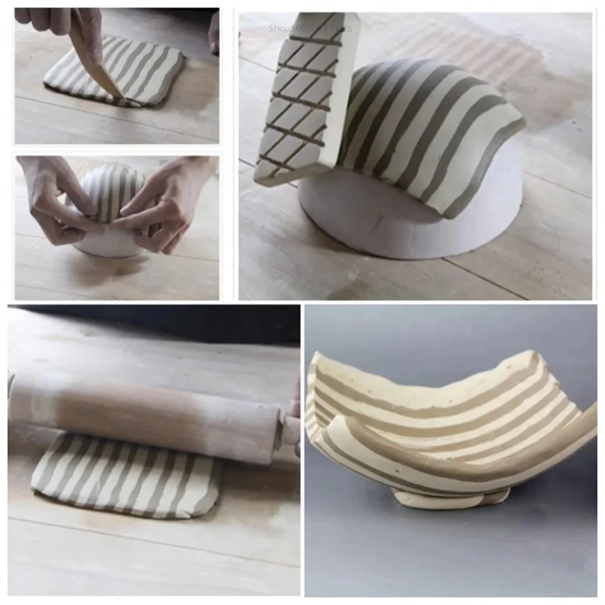 Keramikwerkzeuge halbkugelförmige/halbrunde Modellierform DIY runde Keramikschale/Korb Keramik Lehrmodellierungswerkzeuge