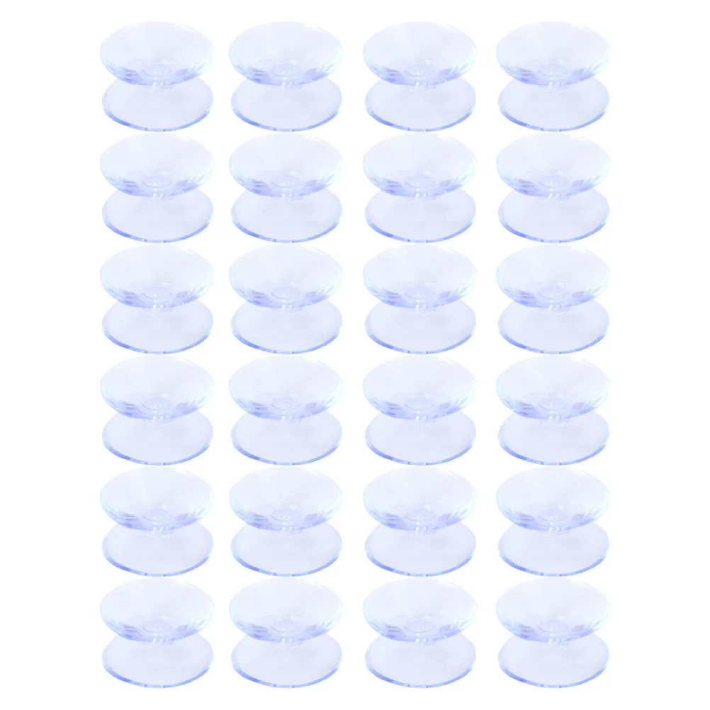 24 قطعة فاصل مضاد للانزلاق لطاولة زجاجية مصاصات سيليكون بدون خطاف منصات مصد طاولة شفافة كوب شفط على الوجهين لـ