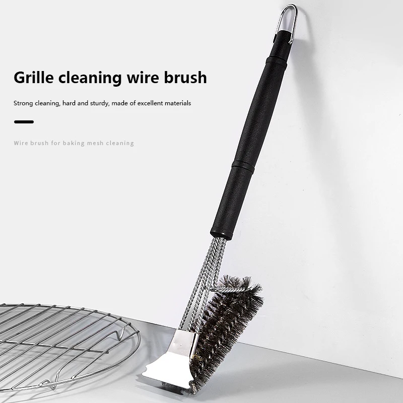 1PC Safe Grill Brush Bristle Free BBQ Grill Brush - Rust Resistant Stainless Steel Barbecue Cleaner Great Grilling Accessories