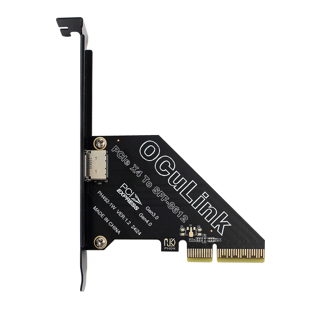 

PCIe to SFF 8611&8612 Adapter Card PCIe 4.0X4/X1 to Oculink Adapter PCI Express to SFF-8612 Expansion Card Adapter