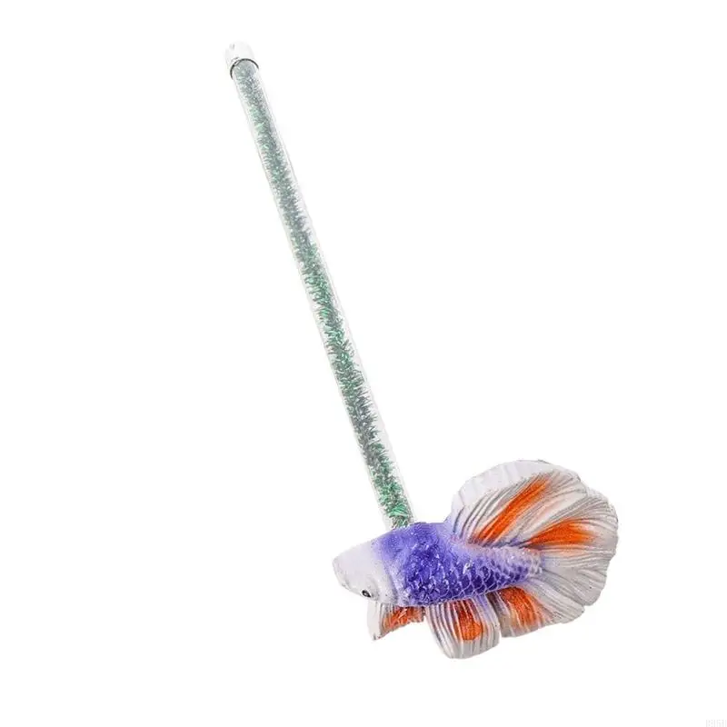 Fish Training NaturalHabitat Fishtank Betta Tail Wand Aquariums Decors B95B