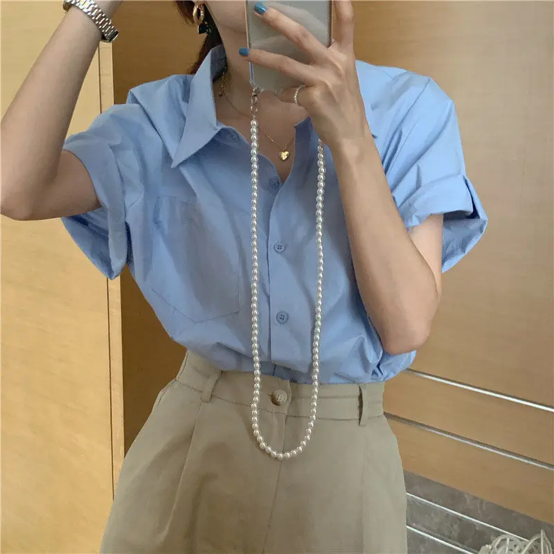 반소매 셔츠 여성용 Baring Orange Techwear Mall Partywear Covering Clubwear Sweety Personalized Shaped Momme Thick Ultra