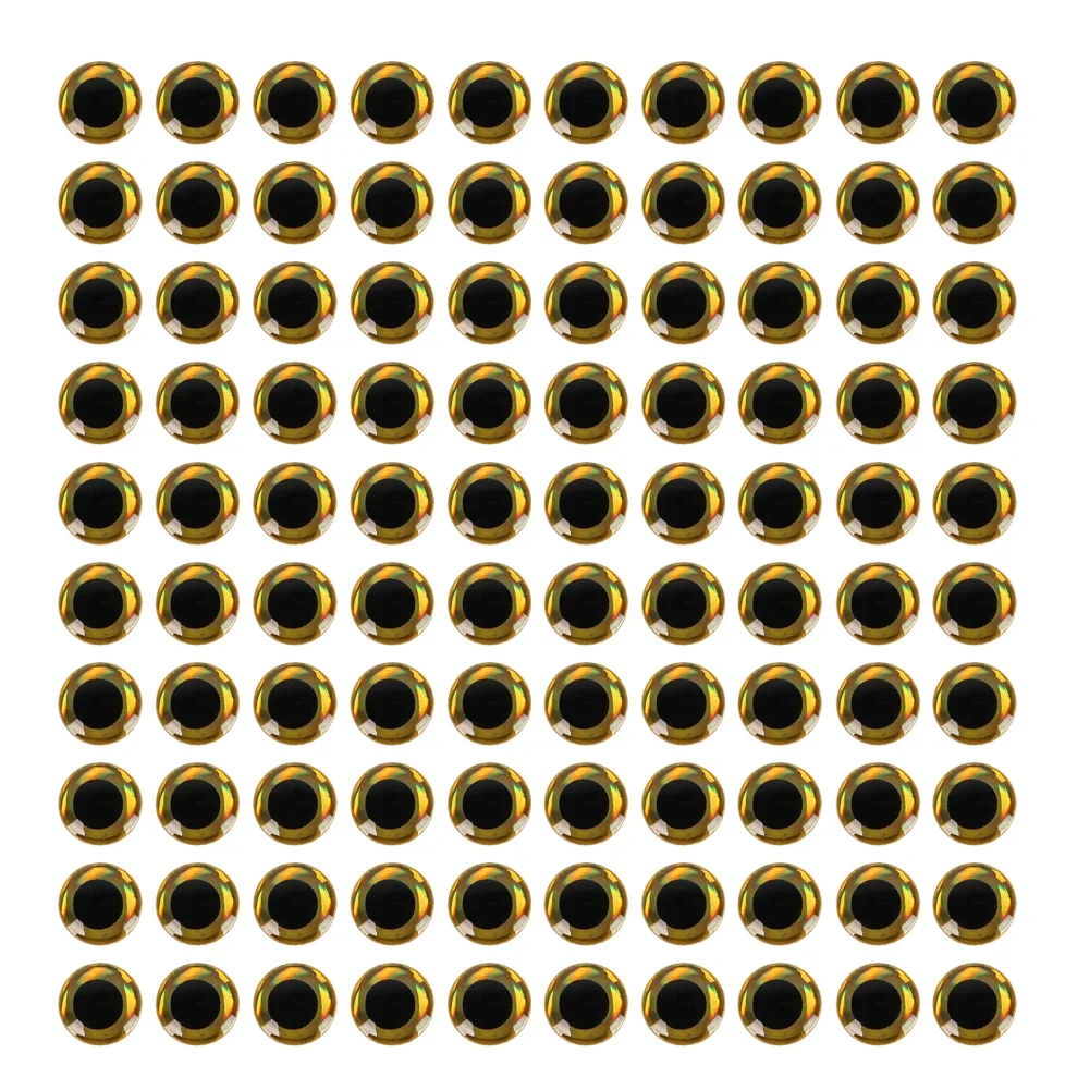 

100pcs Fishing Lure Eyes Stickers 3D Simulation Artificial Laser Fish Eyes For Fishing Lure 13mm 14mm 15mm 16mm