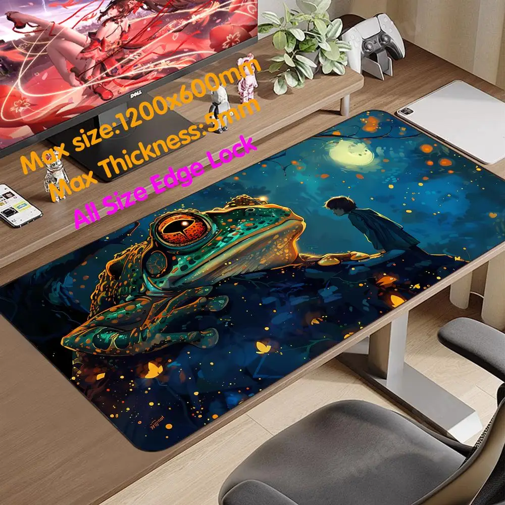 

Frog Wizard The Magic Play Mats Mouse Pad Card Game Mat Computer Office Mousepad Non-slip for MTG DTCG CCG RPG Trading Rug 30x60
