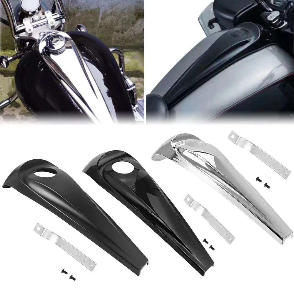 Motocyklowa błyszcząca matowa czarna gładka osłona zbiornika paliwa do Harley Touring CVO Electra Road przemieszczanie się po ulicy 08-22