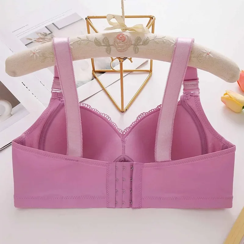 여성을위한 브래지어를 밀어 대형 풀 컵 조정 무선 레이스 원활한 Bralette 탑 큰 유방 원활한 속옷