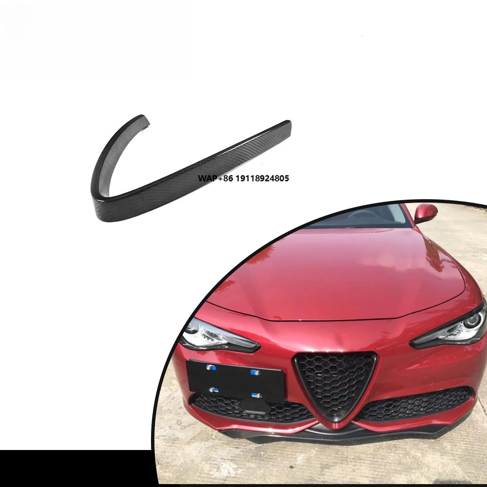 

Auto Parts Front Bumper Dry Carbon Fibre Grill Cover Trim for Giulia Base Sedan 4-Door 16-18