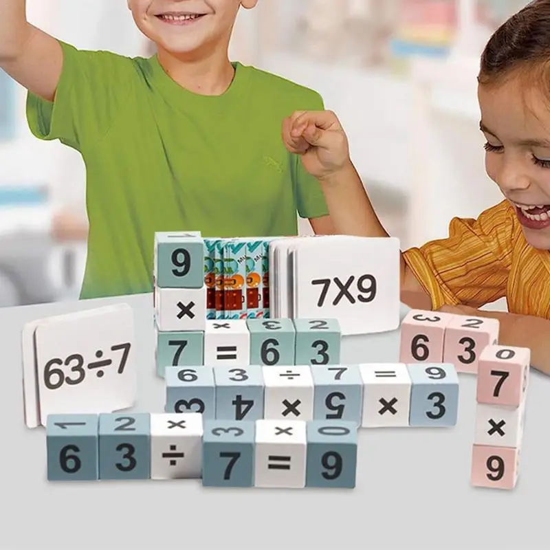 Math Table Board Game Math Multiplication Wooden Board Games Toy Wooden Table Game Family Travel Game For Boys Girls Children