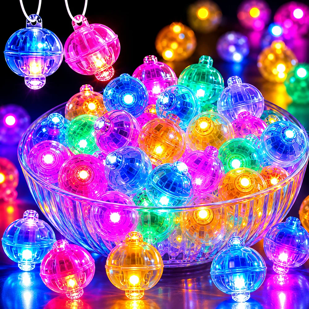 

100/200/500 Pcs LED Balloon Lights Mini Round Ball RGB Flashing Balloon Lamp for Bar Lantern Wedding Birthday Glow Party Decor