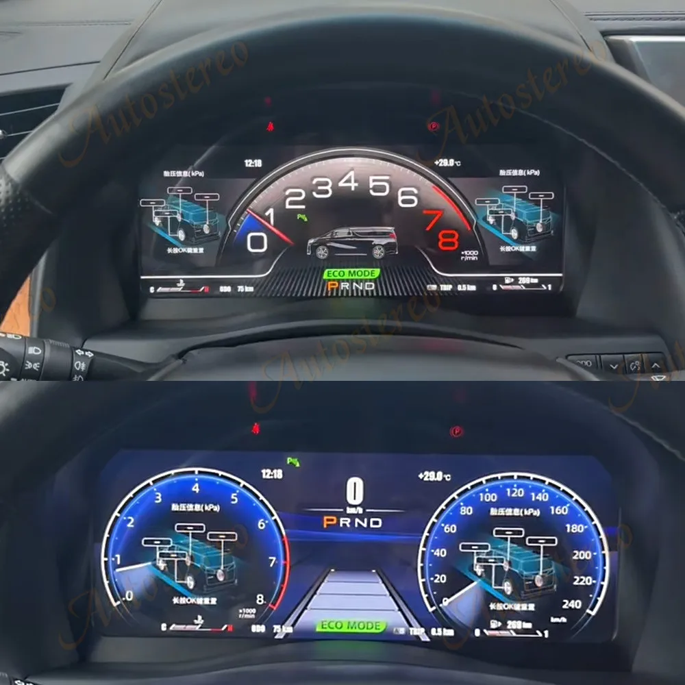 For Toyota Alphard Vellfire 20 30 40 Series 2008~2023 Digital Instrument Display Speedometer Virtual LCD Meter Cluster Cockpit-