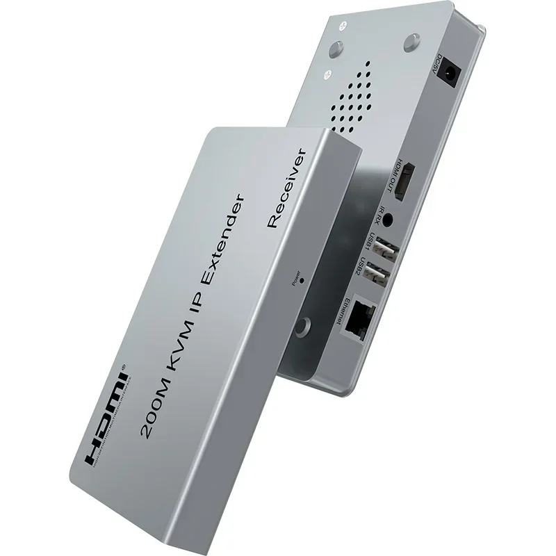 200M HDMI KVM Extender USB over IP Single CAT5e/CAT6 Cable 1080P HDMI Ethernet USB Extender Support Mouse Keyboard for NVR PC TV