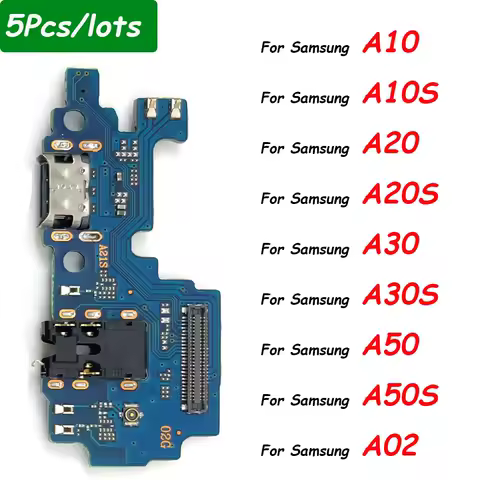 5Pcs，Dock Connector Micro USB Charger Charging Port Flex Cable Board With Micro For Samsung A10S A20 A20S A21S A30S A50 A750 A21