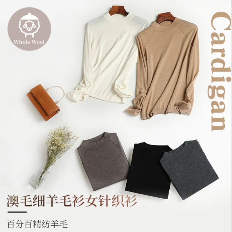 100 wool brown womens tops women fashion sweaters sexy top knitted sweater ladies clothing style long sleeve pullover trendyol