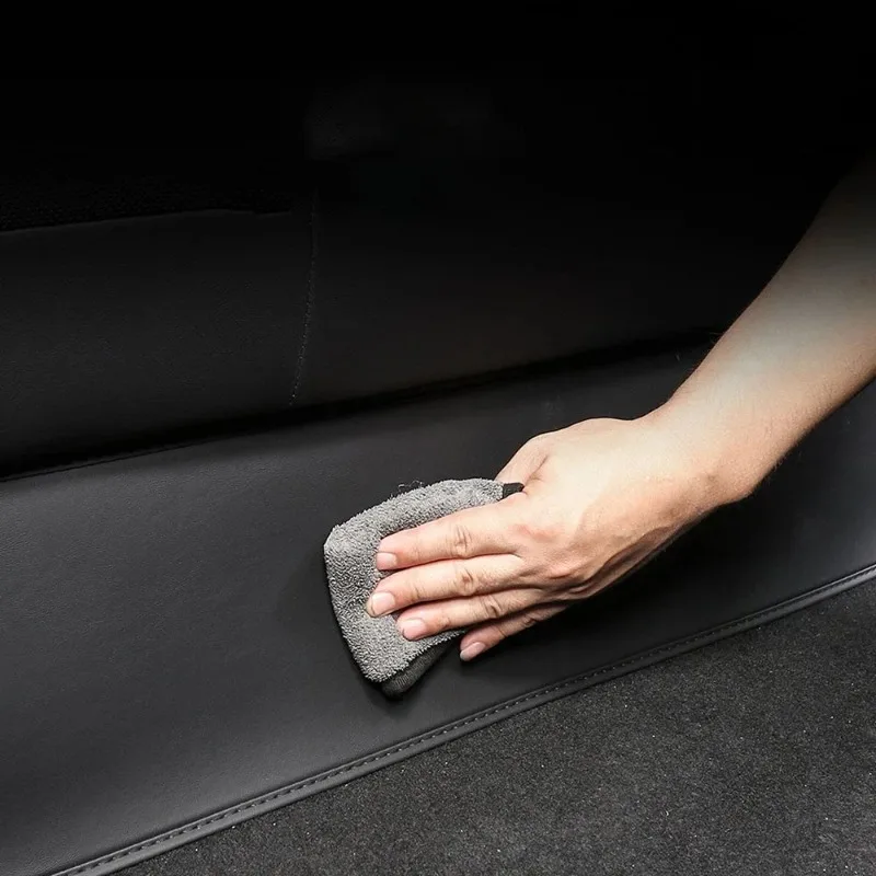 For Tesla Model Y Juniper Rear Seat Kick Pad Cover Interior Strip Corner Guard Anti-Kick Protector Accessory