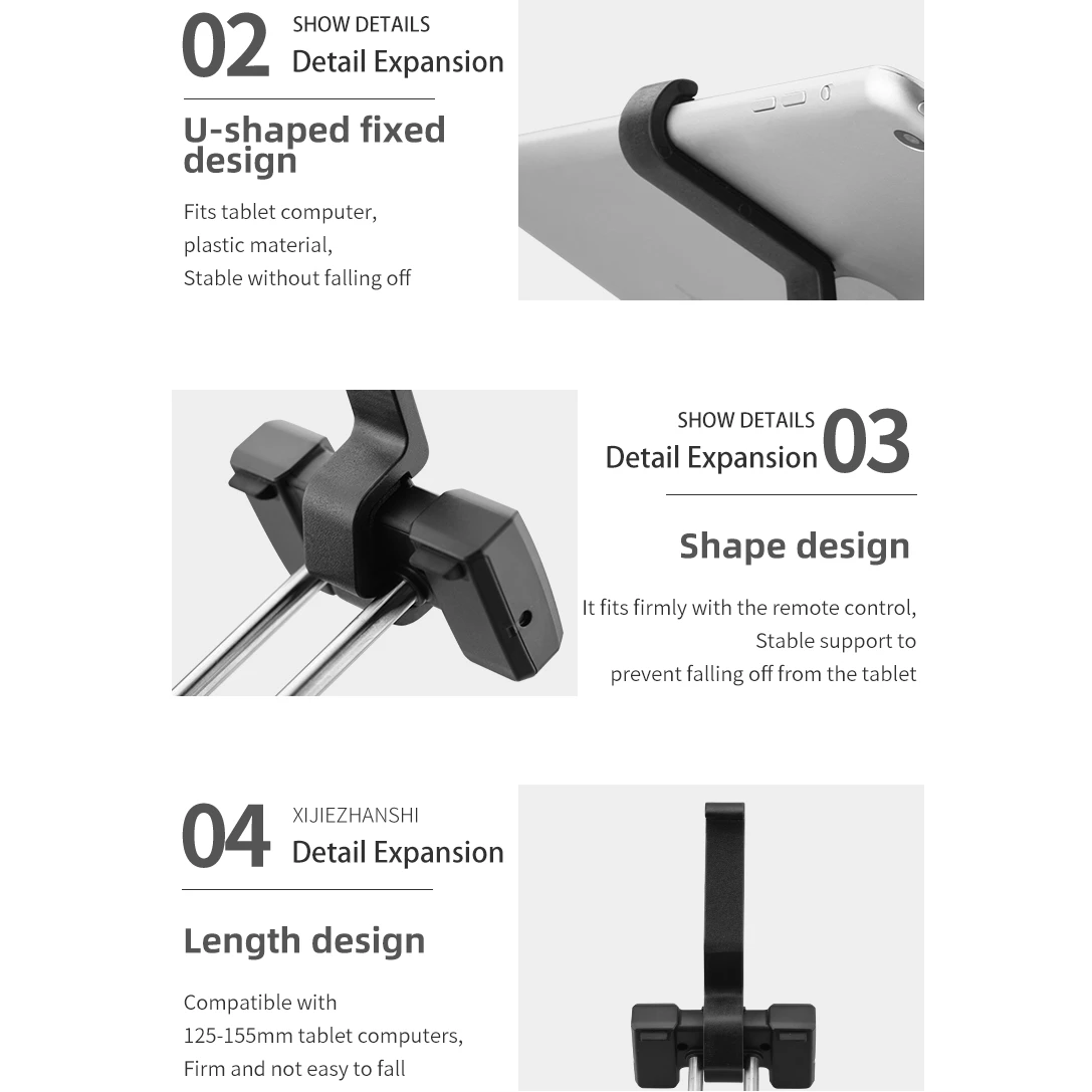 for DJI Mavic Air 2/Mini 2 Remote Control Tablet Extended Bracket Mount for iPad Mini Tablet Stand Holder DY