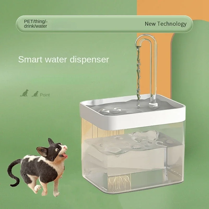 Volledig Transparant 1.5L Automatische Kat Fontein Filter USB Elektrische Mute Kat Drinkbak Huisdier Drinkdispenser Drinker