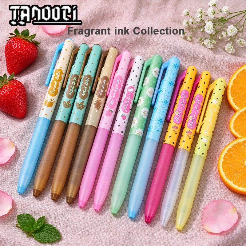 TANOOCI 0.5mm Aroma Collection Gel Pen Ergonomic Grip Lightweight Body Smudge Proof Quick Dry Smooth Writing Refillable Supplies