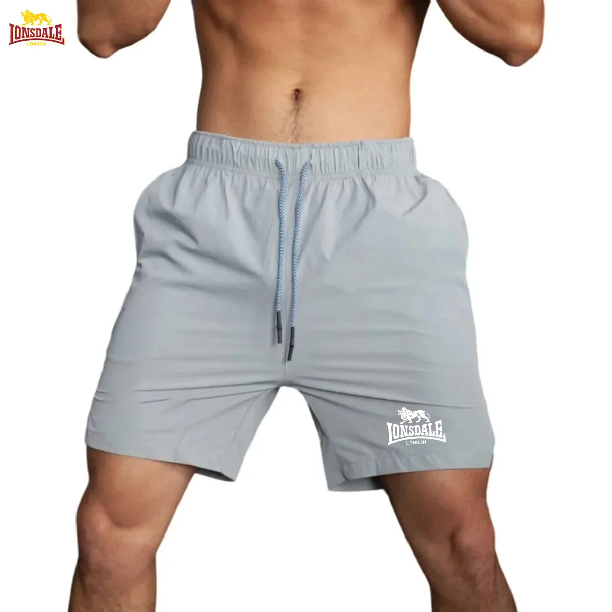

Быстросохнущие летние шорты LONSDALE, мужские повседневные спортивные шорты, дышащие пляжные брюки, подходящие для фитнеса.