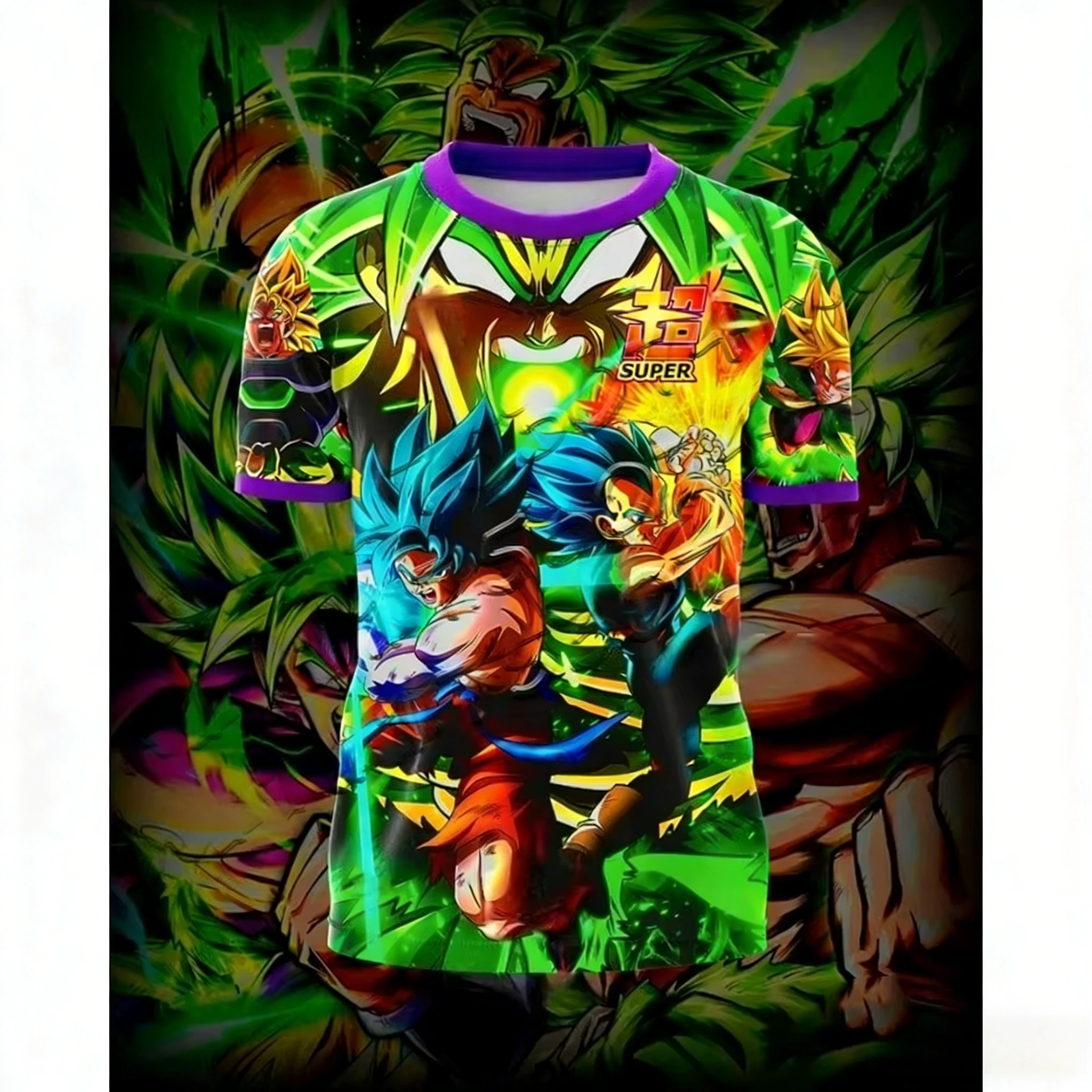 2026 Sommer Dragon Ball Retro Fitness T-Shirt Herren Oversize 3D-Druck Kurzarm Familien-Unisex Kinder-Sportshirt