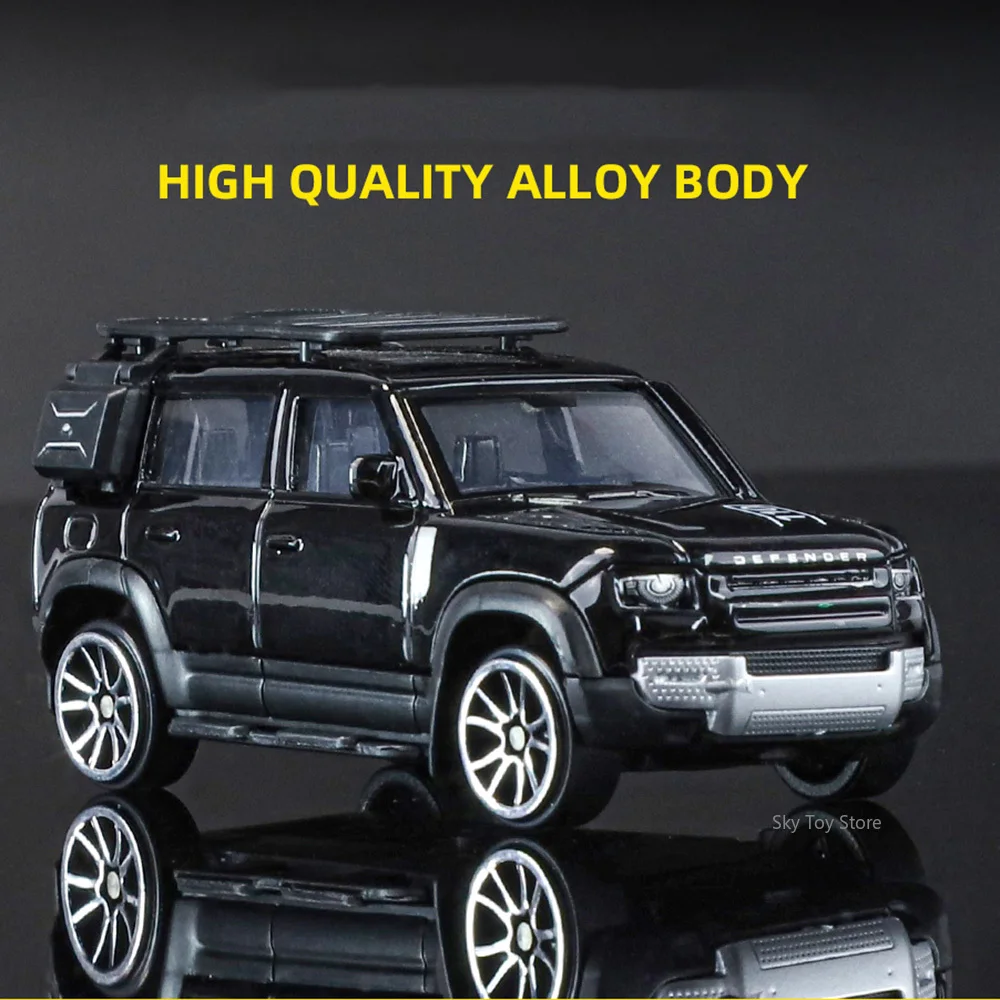 Scala 1:64 Land Rover Defender 110 SUV Pressofuso In Lega Giocattoli Modello di Auto Ruote Può Scivolare Pneumatico di Gomma In Miniatura Veicolo Ragazzo Collezione