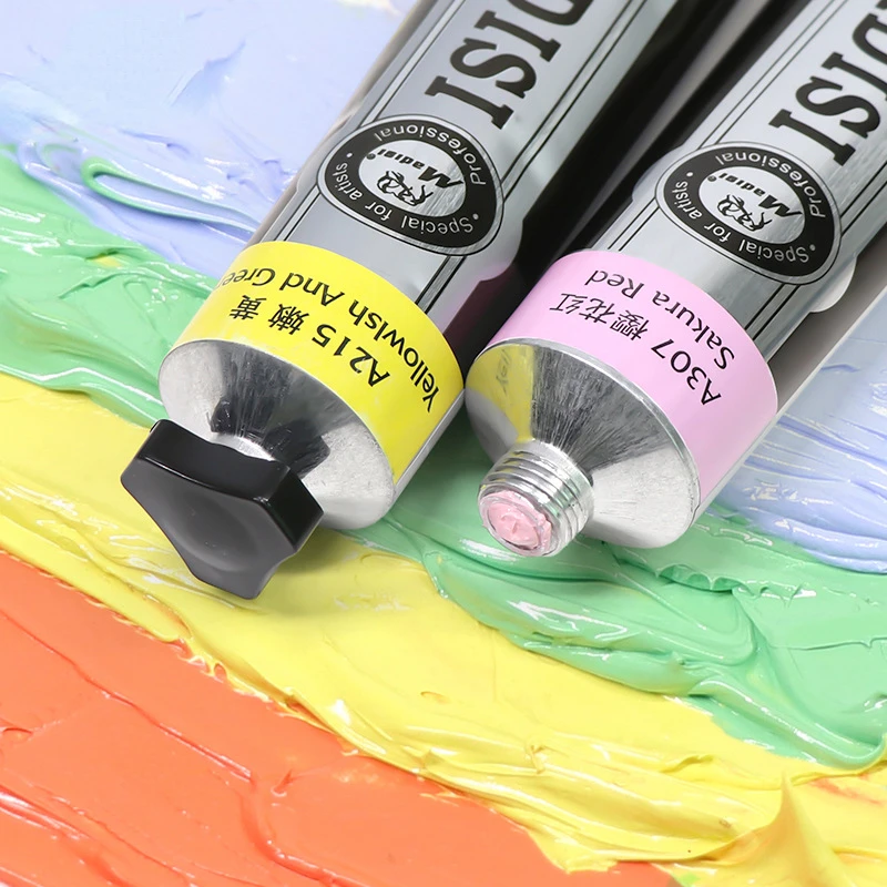 170ML Single Tube Oil Paint Multi-color Opaque High Coverage Professional Painting Sketch Quick-drying Pigment Art Supplies