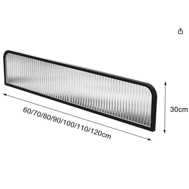 Dining Area Baffle, Glass Dining Room Screen Baffle, Non-fading Dining Room Desk Baffle, Stainless Steel Fence