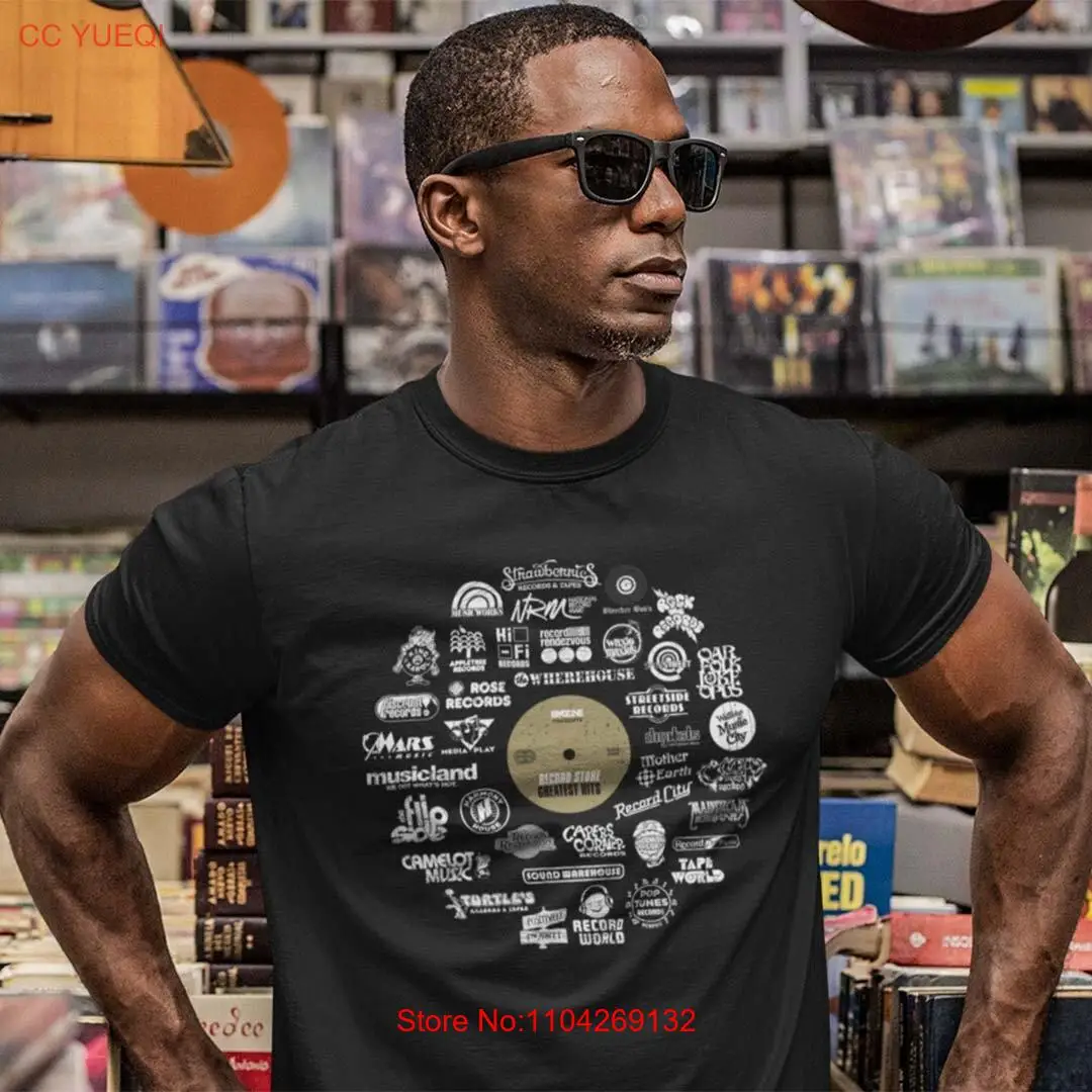 Record Store Greatest Hits Retro T shirt Bygone Brand long or short sleeves