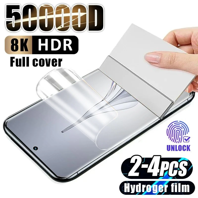 

2-4pcs Full Cover Hydrogel Film For Tecno Pova Slim Spark 40 20 Pro+ Screen Protector ﻿for Tecno Camon 40 30s Pro Film no glass