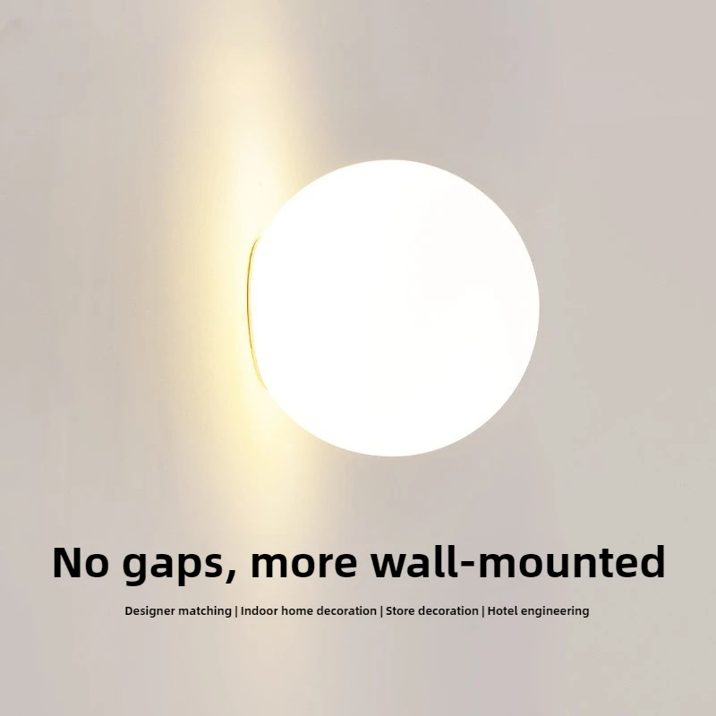 

Wall Lamp Milk Tea Shop Nail Salon Clothing Store Wall Lamp Hotel Private Room Design Store Shop Minimalist Ball Lamps