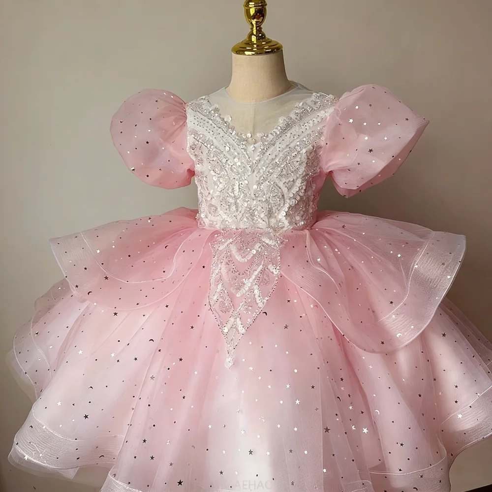 

Teen Girls Clothes Birthday Party Dress Princess Piano Outfit Flower Girl Performance Formal Wear Recital Gown Kids Pageant Host