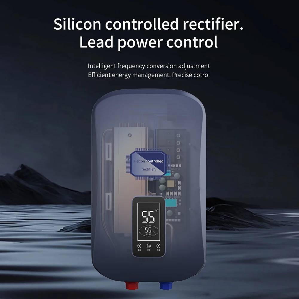 OEM Customized 220V Electric Water Heater Geyser Salon Spa Tankless Hot Shower System for Household and Bathroom Use