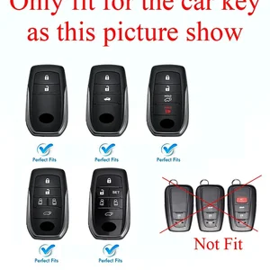 Zink -Legierung + Lederkoffer von Auto Vollbezug für Toyota Chr Hilux Fortuner Land Cruiser 200 Camry Corolla Crown Rav4 Highland 10 Hauptverkaufsschlüsselabdeckung Hilux Leder - №8