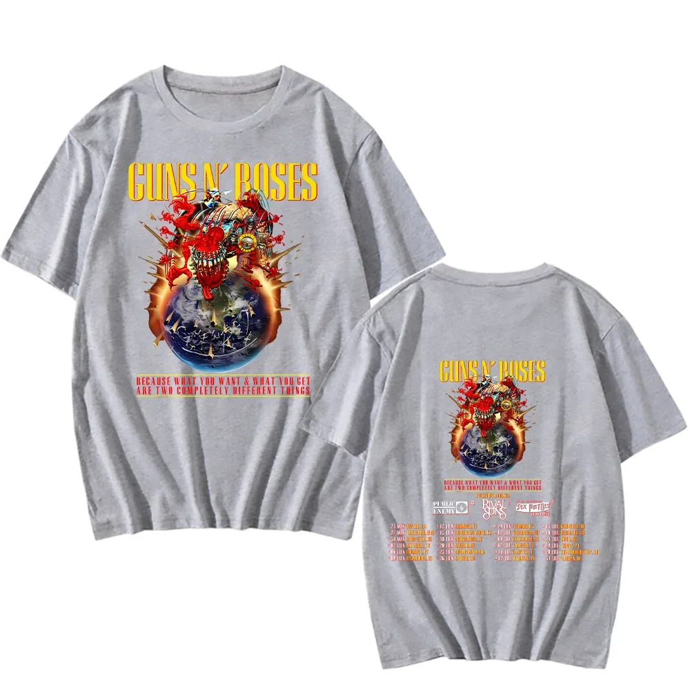 2026 World Tour Theme Pattern 100% Cotton Men's Retro Fashion New Summer Hip-Hop Unisex General Short-Sleeved T-Shirt - Fan Gift