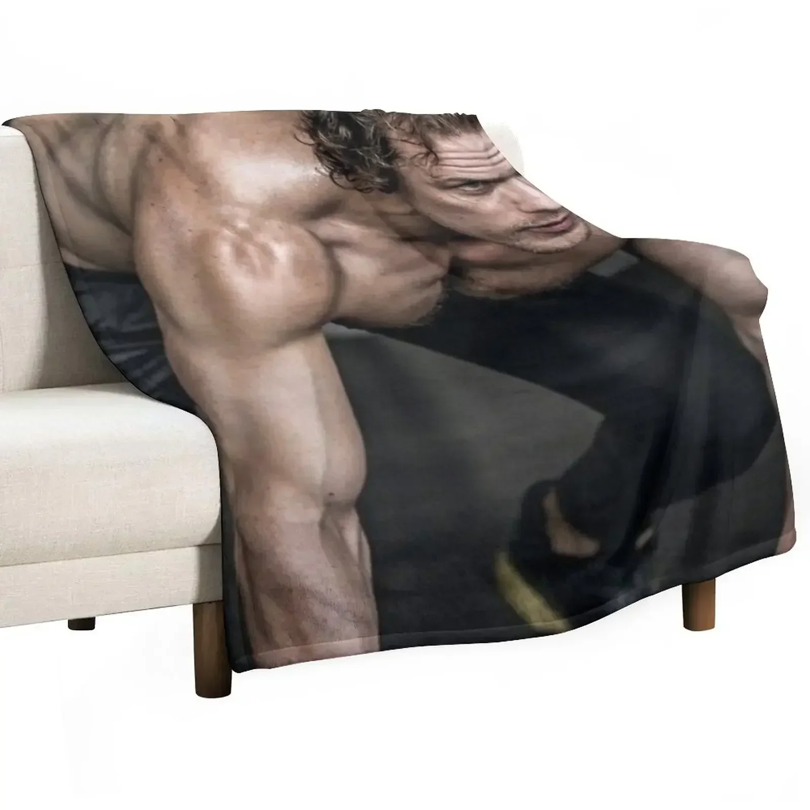 

sam heughan Throw Blanket for sofa Camping Blankets