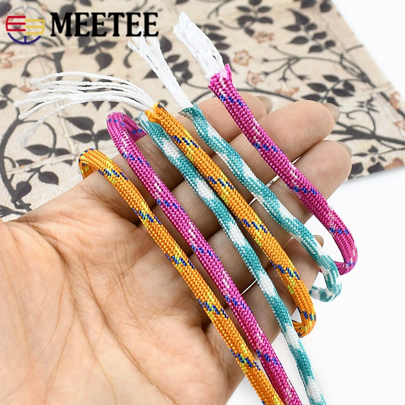 30/100Meters 5mm Outdoor Rope 7 Core Strand Cord Tent Woven Cords Camping Paracord Ropes DIY Handmade Sewing Accessories