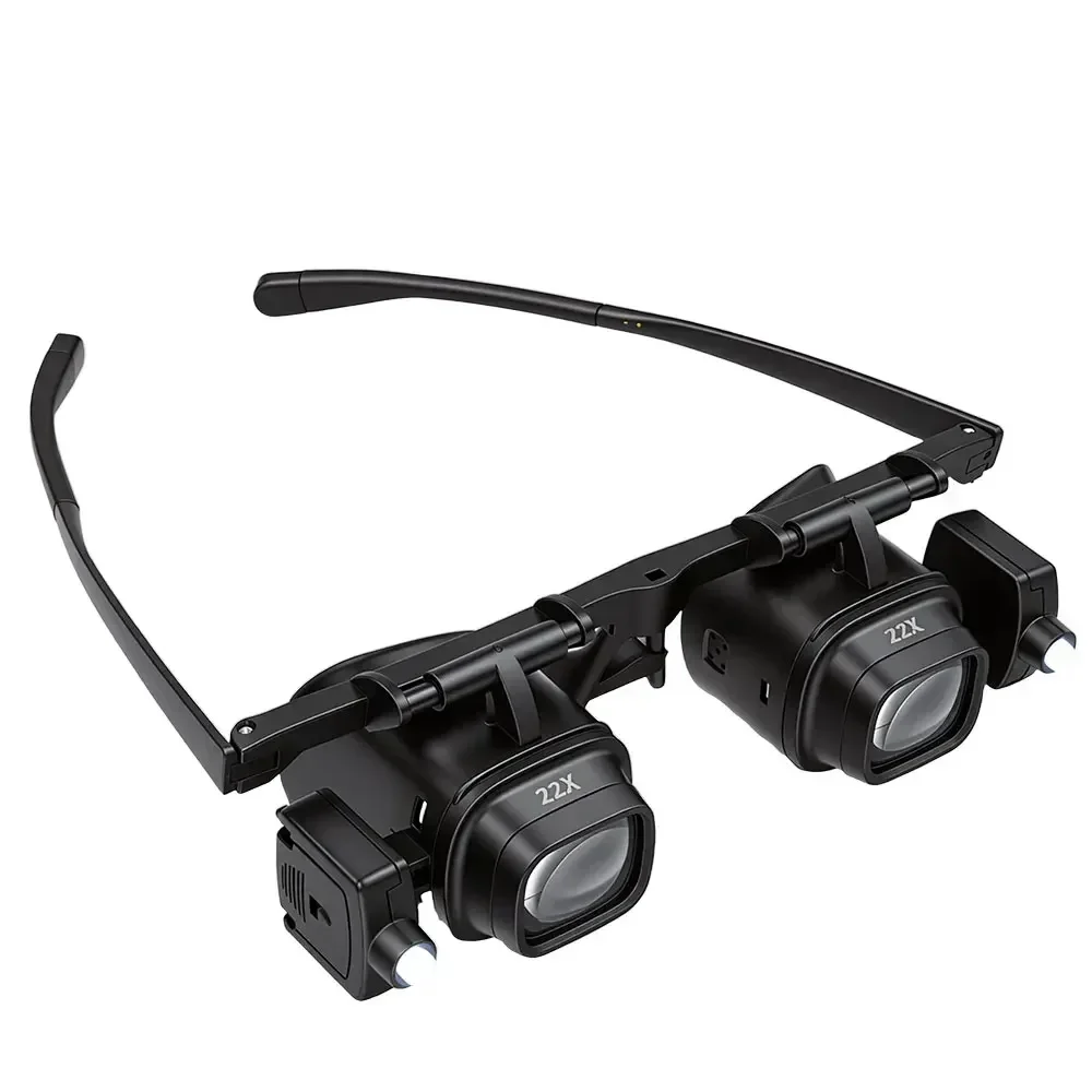LED-Kopfvergrößerungsglas mit verstellbarem Kopfband, Lupenlinse, Vergrößerungsbrille, 23X, 15X, 8X, 2X, für Uhren- und Schmuckreparaturen. – Detail 34