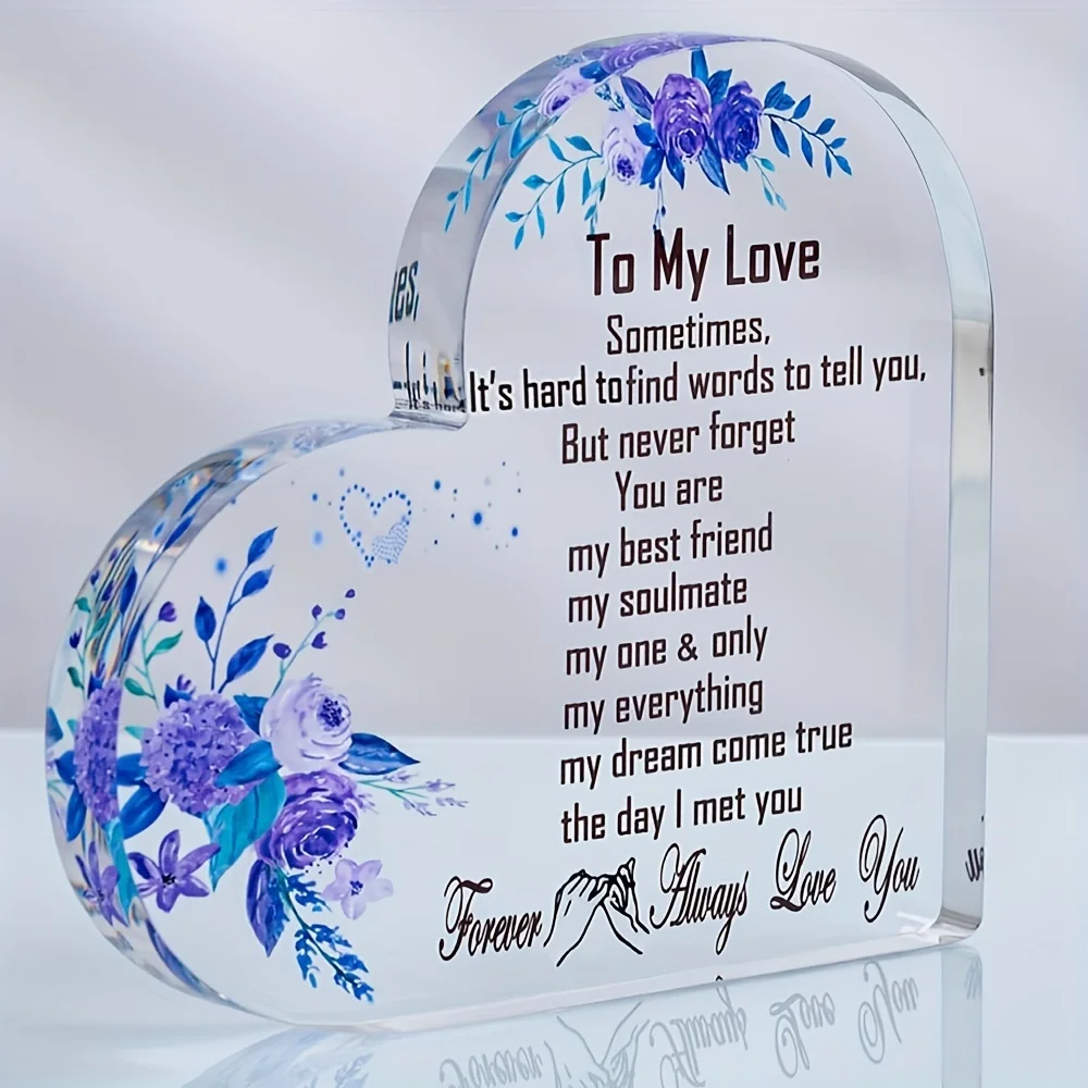 Heart shaped office and home desk decorations, romantic gifts for girlfriends on Valentine\'s Day and birthday