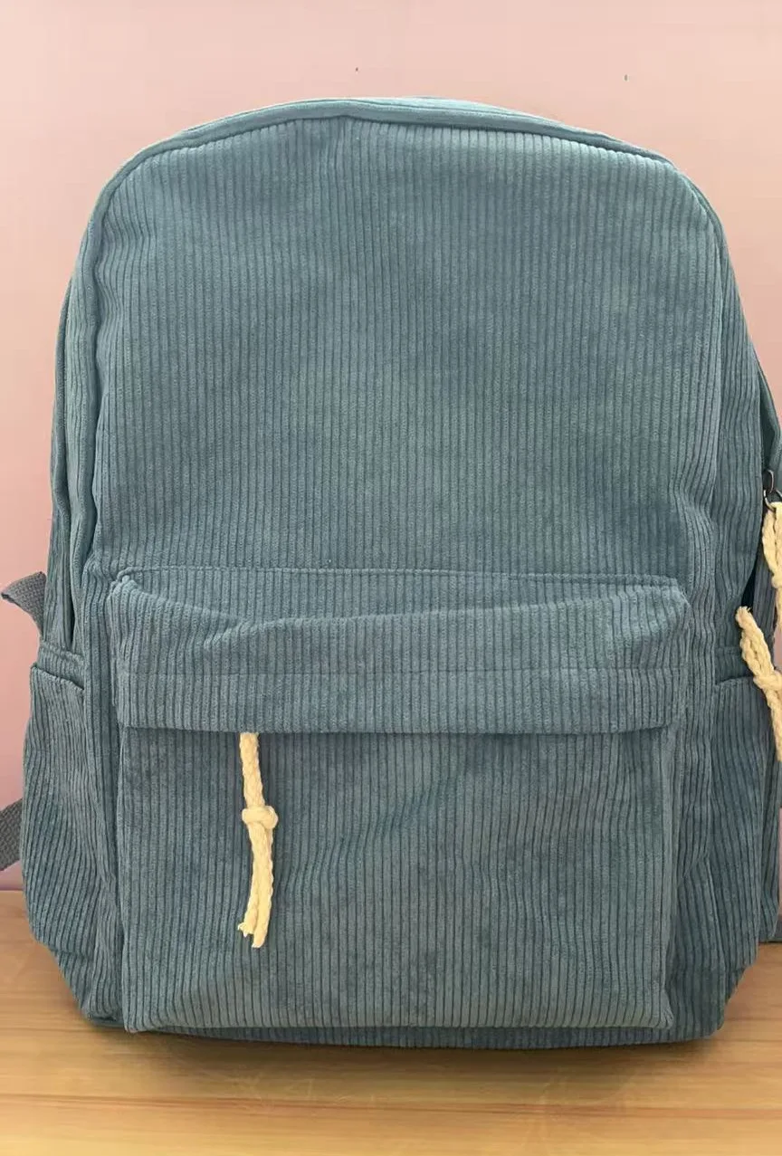 Cord-Rucksack, Academy Fashion Schultaschen für Mittelschule/Highschool und College, niedliche Quastendetail, vielseitige lässige Alltagstasche – Detail 5