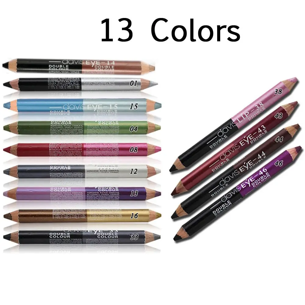 Glitter Shiny Waterproof Double-ended Durable Sweatproof Long-Lasting Makeup Tools Eyeliner Pencil Eye Shadow Pencil Cosmetic