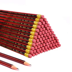 Students Sketch Pencil Wooden Lead Pencils HB Pencil With Eraser Children Drawing Pencil School Office Writing Stationery