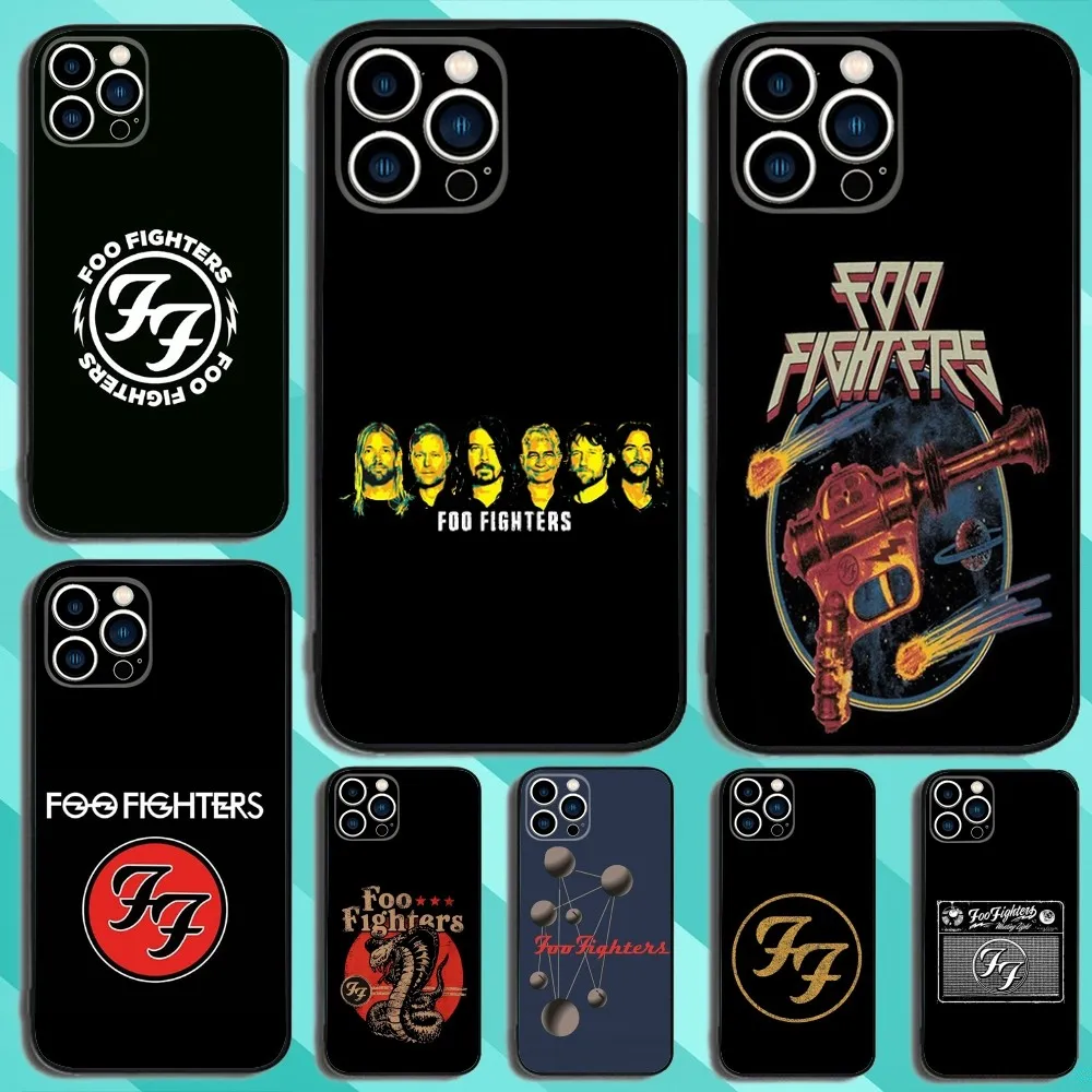 F-Foo Band F-FightersS  Phone Case For iPhone 16,15,14,13,12,11,Plus,Pro Max,XS,X,XR,SE,Mini,8,7 Soft Silicone Black Cover