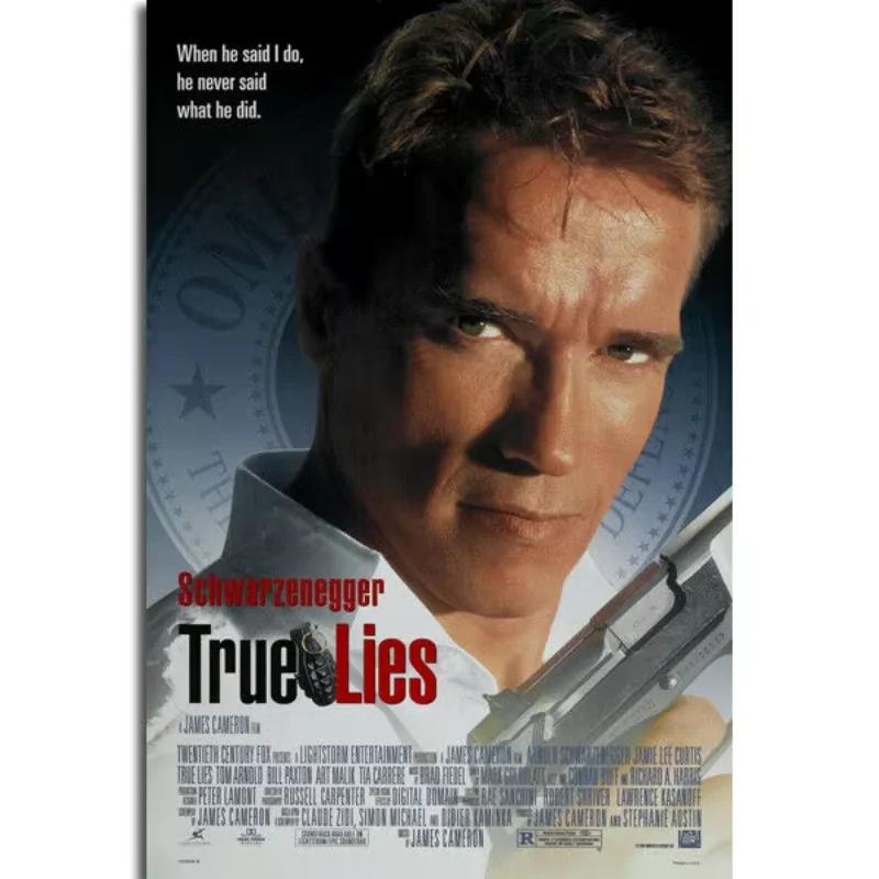 Arnold Schwarzenegger True Lies Vintage Movie  Silk Poster Wall Sticker Decoration Gift