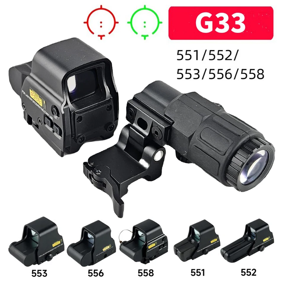 558 Reflection Hologram Sight G33 Amplify Scopes with Switch To Side Quick Detachable Scope for Hunting Red Dot 551 552 553 556