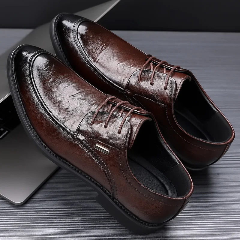 

Men's leather shoes 2023 summer new leather business dress casual shoes British style high-end banquet shoes