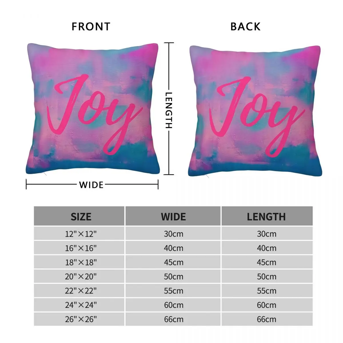 Joy Colorful Abstract Pillowcase Polyester Linen Velvet Creative Zip Decor Throw Pillow Case Home Cushion Cover