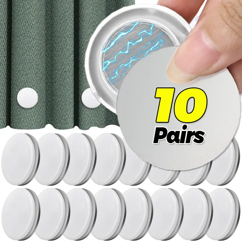 

1/10Pairs Magnetic Curtain Weights Reusable Strong Magnetic Waterproof Curtain Magnet Shower Curtain Drapery Weights Home Supply